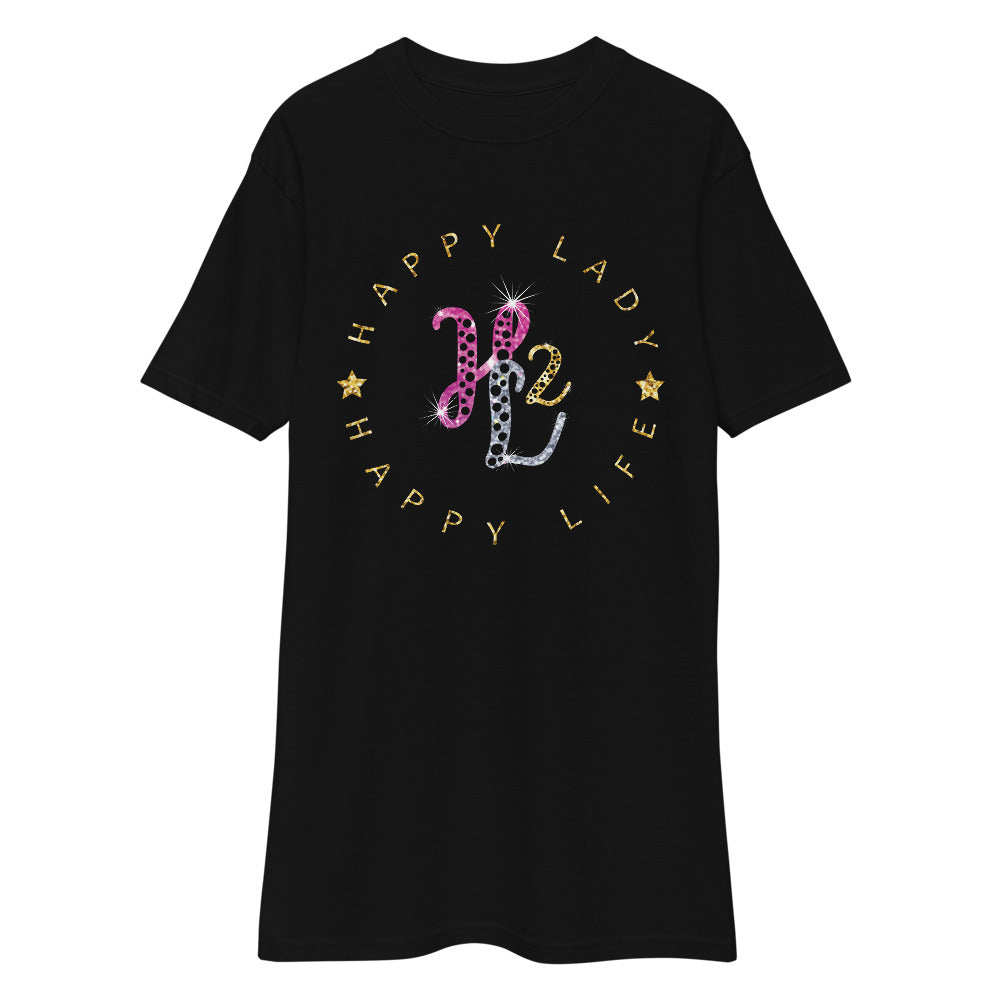 Happy Lady, Happy Life T-Shirt Gold